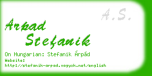 arpad stefanik business card
